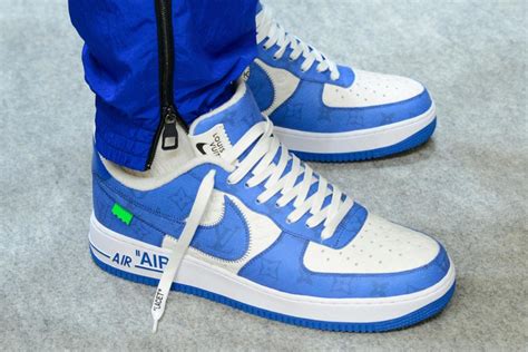 blue lv air force|louis vuitton air force 1 low.